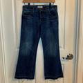 Free People Jeans | Free People Boyfriend Raw Hem Denim Jeans D17 | Color: Black/White | Size: 25