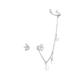 Elli - Stecker Kristalle Earcuff Stern Blitz 925 Silber Ohrringe Damen