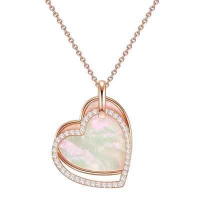 Rafaela Donata - Halskette Herz Sterling Silber Zirkonia Perlmutt in Roségold Ketten 1 ct Damen Image