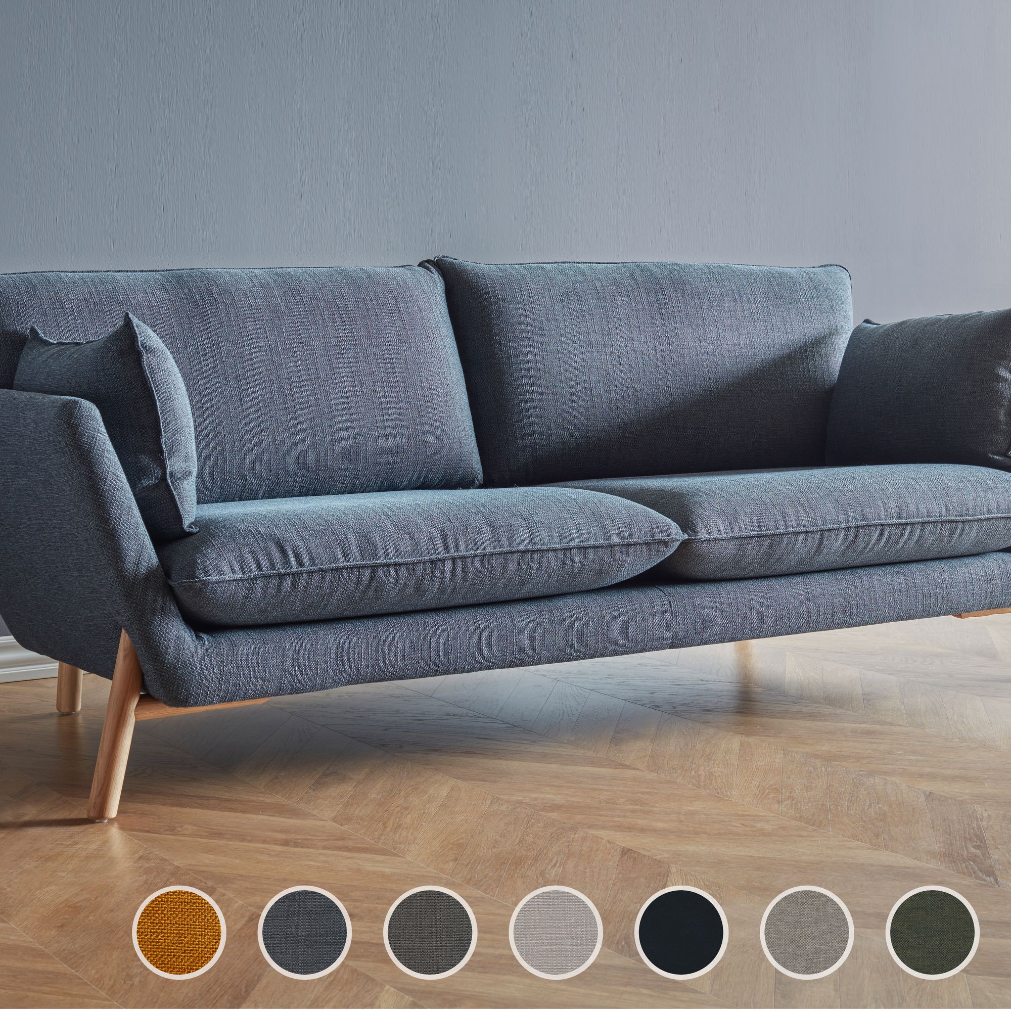 Kragelund »Hasle« Couch 2-Sitzer / Stoff 242 Grün