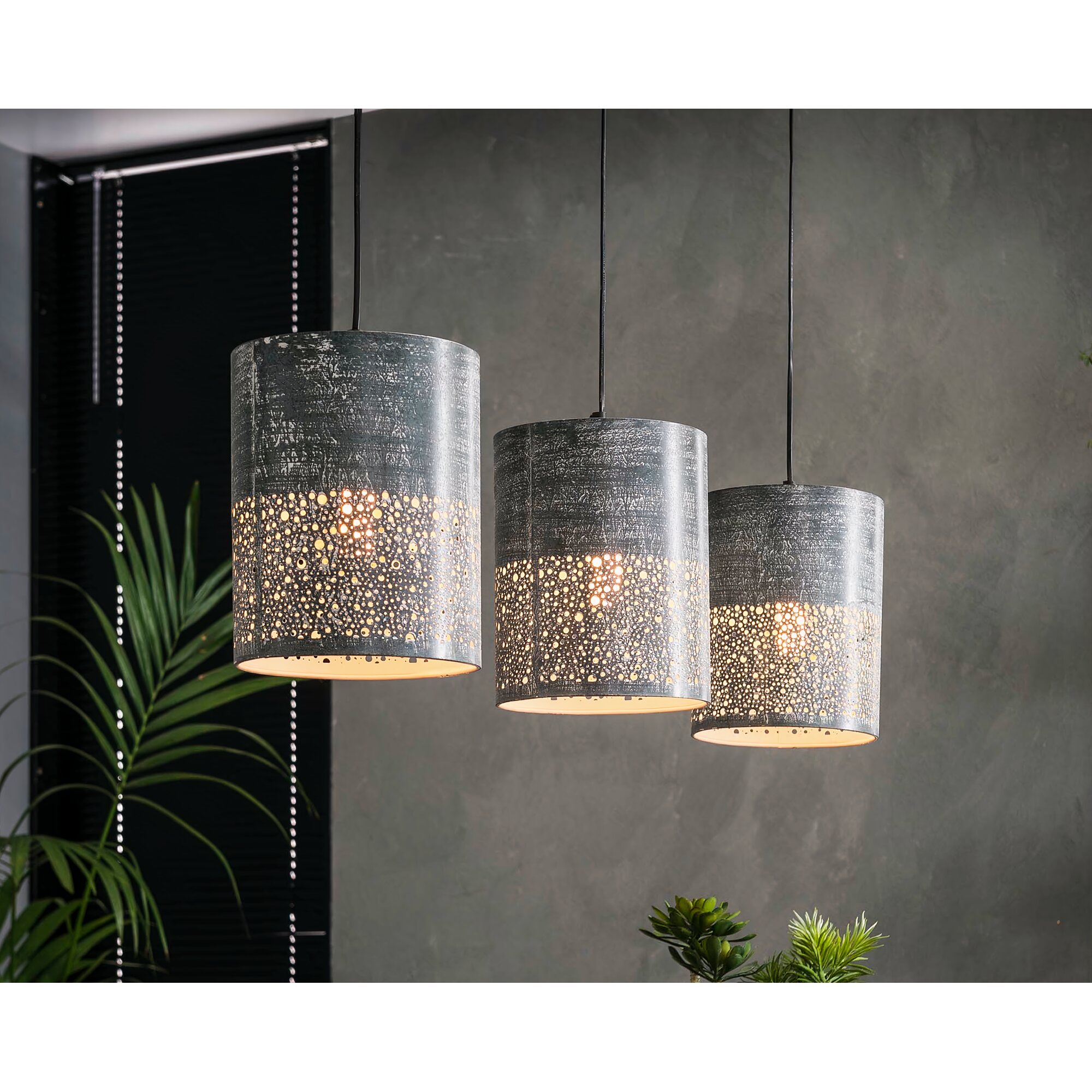 designline »Tucson« Hängeleuchte Metall in Betonoptik