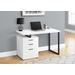 "Computer Desk / Home Office / Laptop / Left / Right Set-Up / Storage Drawers / 48""L / Work / Metal / Laminate / White / Black / Contemporary / Modern - Monarch Specialties I 7646"