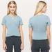 Lululemon Athletica Tops | Lululemon Round Trip Short Sleeve Wrap Top 10 | Color: Blue | Size: 10