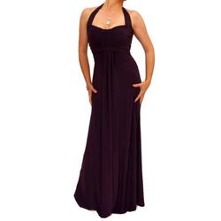 Blue Banana Women's Elegant Full Length Evening Maxi Dress Purple Size 14