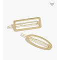 Madewell Accessories | Madewell Two Pack Open Shape Hair Clip | Color: Gold | Size: Os