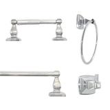 ARISTA Algoma 4 - Piece Bathroom Hardware Set Metal in Gray | Wayfair 3201-4SET-CH