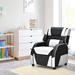 Isabelle & Max™ Eduarte 24" Wide Faux Leather Manual Standard Recliner Faux Leather in Black | 32 H x 24 W x 27.5 D in | Wayfair