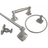 ARISTA Algoma 4 - Piece Bathroom Hardware Set Metal in Gray | Wayfair 3202-4SET-SN