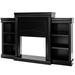 Costway 70 Inch Modern Fireplace Media Entertainment Center with Bookcase-Black