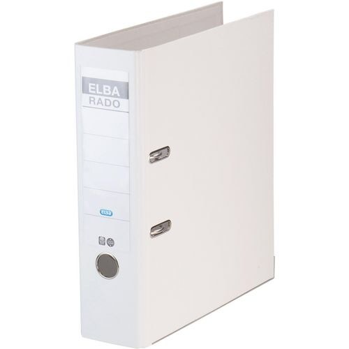 ELBA Rado Brilliant Breit Ordner DIN A4 80 mm Weiß 2 Ringe 100022618 Pappkarton, PP (Polypropylen) Image