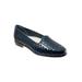 Extra Wide Width Women's Liz Leather Loafer by Trotters® in Navy (Size 6 1/2 WW)