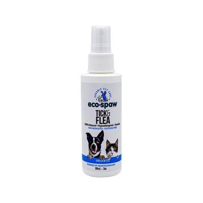 EcoSpaw Unscented Flea & Tick Dog & Cat Spray, 3-oz bottle