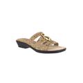 Extra Wide Width Women's Torrid Sandals by Easy Street® in Cork Gold Fleck (Size 9 1/2 WW)