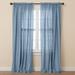 Wide Width Poly Cotton Canvas Rod-Pocket Panel by BrylaneHome in Carolina Blue (Size 48" W 96" L) Window Curtain Drape