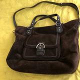 Coach Bags | Coach Brown Suede-Leather Accents Women's Tote Bag | Color: Brown | Size: See Pictures For Measurements