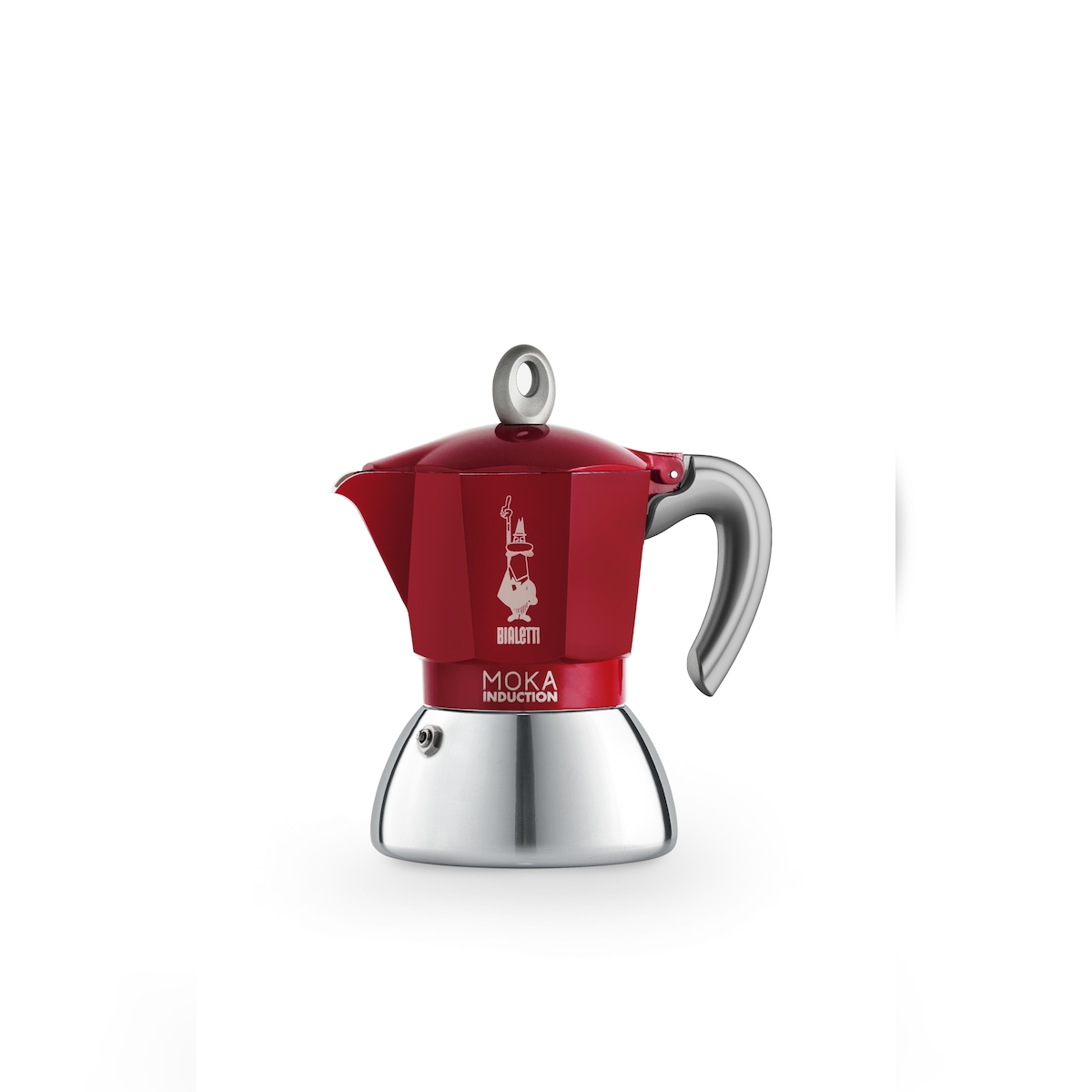 Bialetti Moka Induction Espressokocher, 4 Tassen, rot Image