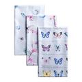 Maison d' Hermine 3 Piece Blossom Tea Towel Set Cotton in Blue/Gray | Wayfair KT042AA01