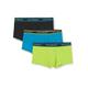 Emporio Armani Men's Underwear 3-Pack Trunk Core Logoband, Lime/Black/Ocean, M