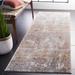 Brown/White 96 x 30 x 0.31 in Indoor Area Rug - Williston Forge Curley Abstract Brown/Beige Area Rug Polyester/Viscose | Wayfair