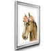 Harper Orchard Flower Crown Horse - Picture Frame Painting Print on Paper in Brown/Gray/Pink | 36.5 H x 26.5 W x 1.5 D in | Wayfair