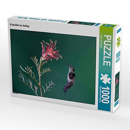 Puzzle CALVENDO Puzzle Erzkolibri im Anflug - 1000 Teile Foto-Puzzle glückliche Stunden Kinder