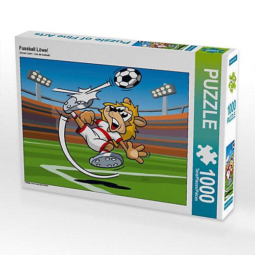 Puzzle CALVENDO Puzzle Fussball Löwe! - 1000 Teile Foto-Puzzle glückliche Stunden Kinder