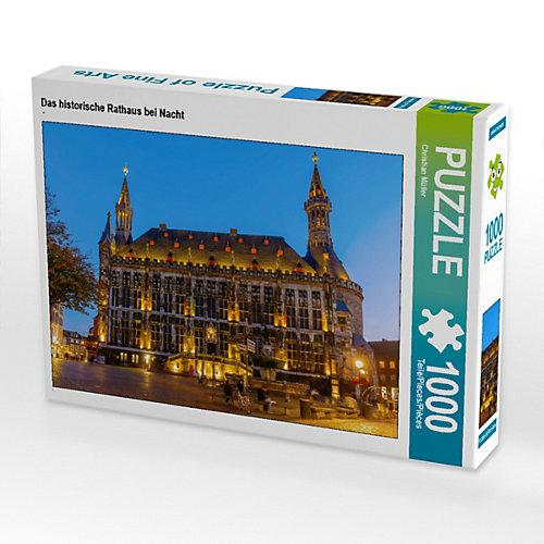 Puzzle CALVENDO Puzzle Das historische Rathaus bei Nacht - 1000 Teile Foto-Puzzle glückliche Stunden Kinder