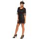 Boland - Kostüm Flapper Darcy, schwarzes Fransenkleid mit Stirnband, Set für Damen, Minikleid, Charleston, 20er Jahre, Kostüm, Karneval, Mottoparty