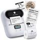 Phomemo M110 Portable Wireless Thermal Label Printer, Bluetooth Label Maker Machine for iOS & Android Phone, Barcode Printer for Clothing, Jewellery, Retail, Home, with 1 Roll 40x30mm Label