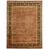 Black/Brown 145 x 110 x 0.25 in Indoor Area Rug - Bokara Rug Co, Inc. Hand-Knotted High-Quality Wine & Black Area Rug Wool, | Wayfair