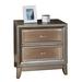 Rosdorf Park Stephany Contemporary Wood 2 - Drawer Nightstand Wood in Gray | 24.75 H x 23 W x 16 D in | Wayfair 98D8F487CA744B339E9889DD5FCB1E0F