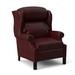 Bradington-Young Chippendale 33" Wide Faux Leather Standard Recliner Fade Resistant in Brown | 43 H x 33 W x 36.25 D in | Wayfair