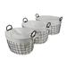 Gracie Oaks 3 Piece Metal Wire Basket Set Metal in Black/White | 11.5 H x 19.7 W x 15.7 D in | Wayfair E44ACACBF0C547CDA7176E63C2A01AE0