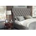 Melina California King-Size Upholstered Headboard in Dolphin Linen - Modus 3ZH3L6BH53