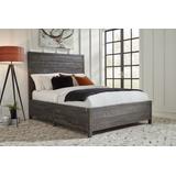 Townsend Queen-Size Solid Wood Low-Profile Bed in Gunmetal - Modus 8TR9B5