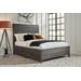 Townsend Queen-Size Solid Wood Low-Profile Bed in Gunmetal - Modus 8TR9B5