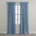 Wide Width Poly Cotton Canvas Back-Tab Panel by BrylaneHome in Carolina Blue (Size 48" W 96" L) Window Curtain