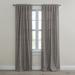 Wide Width Poly Cotton Canvas Back-Tab Panel by BrylaneHome in Charcoal (Size 48" W 45" L) Window Curtain