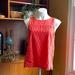 J. Crew Tops | 4 J Crew Cotton Eyelet Orange Tank Lined Top | Color: Orange | Size: 4