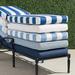 Double-piped Outdoor Chaise Cushion - Carmona Tile Cobalt, 75"L x 23"W - Frontgate