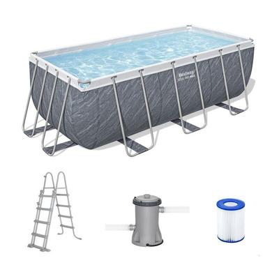 Bestway - 56722 Frame Pool Power Steel Swimmingpool 412x201x122cm Komplett-Set Image