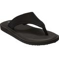 Wide Width Women's The Sylvia Soft Footbed Thong Sandal by Comfortview in Black (Size 10 W)