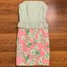 Lilly Pulitzer Dresses | Lilly Pulitzer - Green&Pink Flower Strapless Dress | Color: Green/Pink | Size: 0