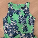 J. Crew Dresses | J.Crew 0 Dress Blue And Green Floral A Line Style | Color: Green | Size: 0