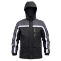 Rain Coats for Men Full Zip Rain Jacket Rainproof Outdoor Motorbike Jacket Waterproof Rain Clothing Hooded Raincoat Windproof Camping Jacket Black