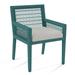 Braxton Culler Pine Isle Arm Chair Upholstered/Wicker/Rattan/Fabric in Blue/White | 36 H x 23 W x 24 D in | Wayfair 1023-029/0851-93/HARBORBLUE