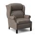 Bradington-Young Chippendale 33" Wide Faux Leather Standard Recliner Genuine Leather in Gray/Brown | 43 H x 33 W x 36.25 D in | Wayfair