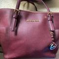 Michael Kors Accessories | Michael Kors Maroon Leather Handbag | Color: Red | Size: Os