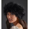 Anthropologie Accessories | Anthropologie Irena Faux Fur "Babushka" Knit Hat | Color: Black | Size: Os