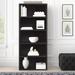 Greyleigh™ Aguila 72.72" H x 30.98" W Standard Bookcase Wood in Black | 72.72 H x 30.98 W x 11.34 D in | Wayfair AB1CB1273E094199B623C68EF3CE6952